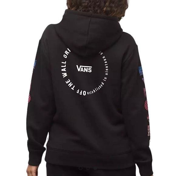 VANS Women's Circular Flying V Bf Black Hoodie Size VN0A5LIKBLK - Picture 4 of 5
